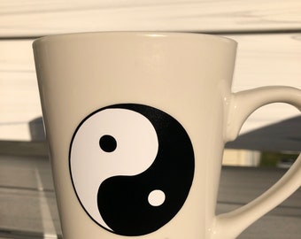 yin and yang symbol in my coffee cup